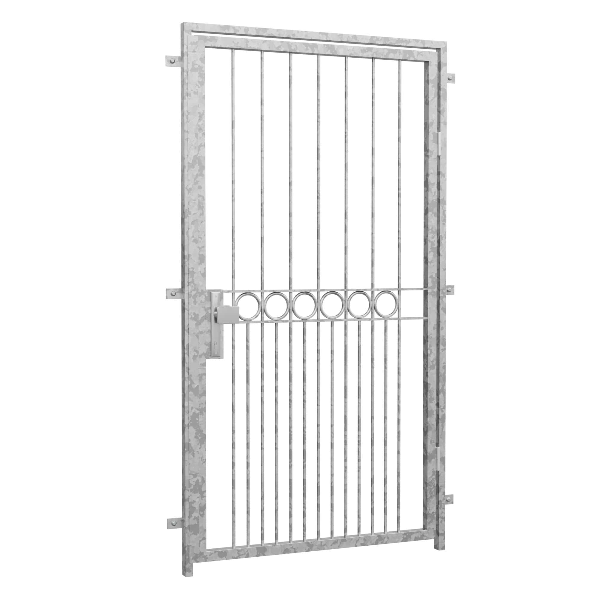 Porte grillagée en acier galvanisé Rangée d'anneaux