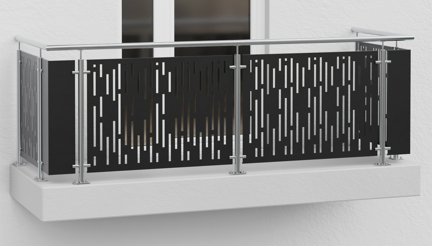 Balustrade de balcon en acier inoxydable plaque design SF VE
