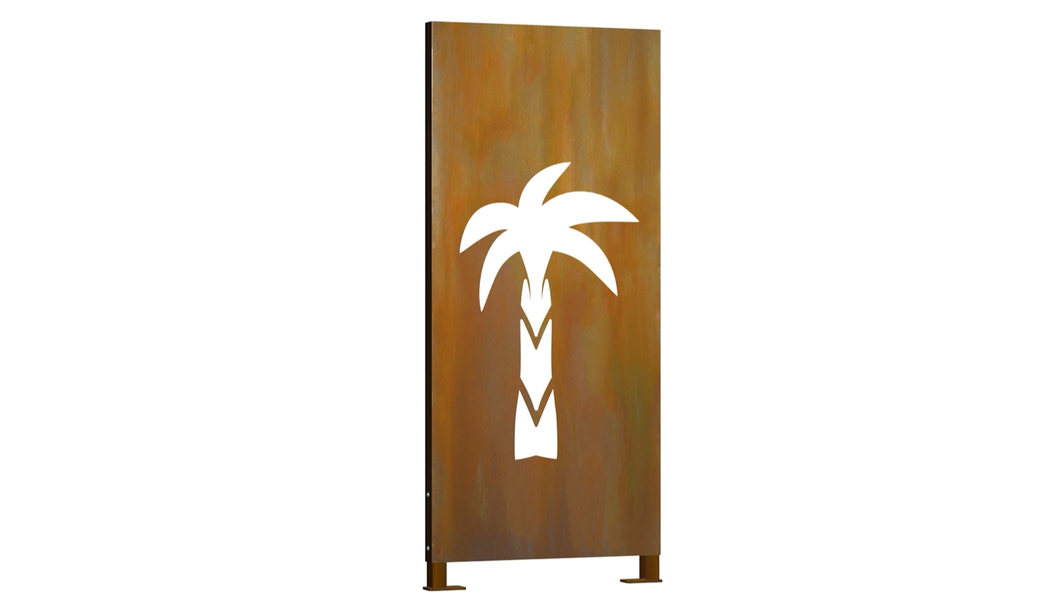 Brise-vue en acier Corten stèle Palm 2