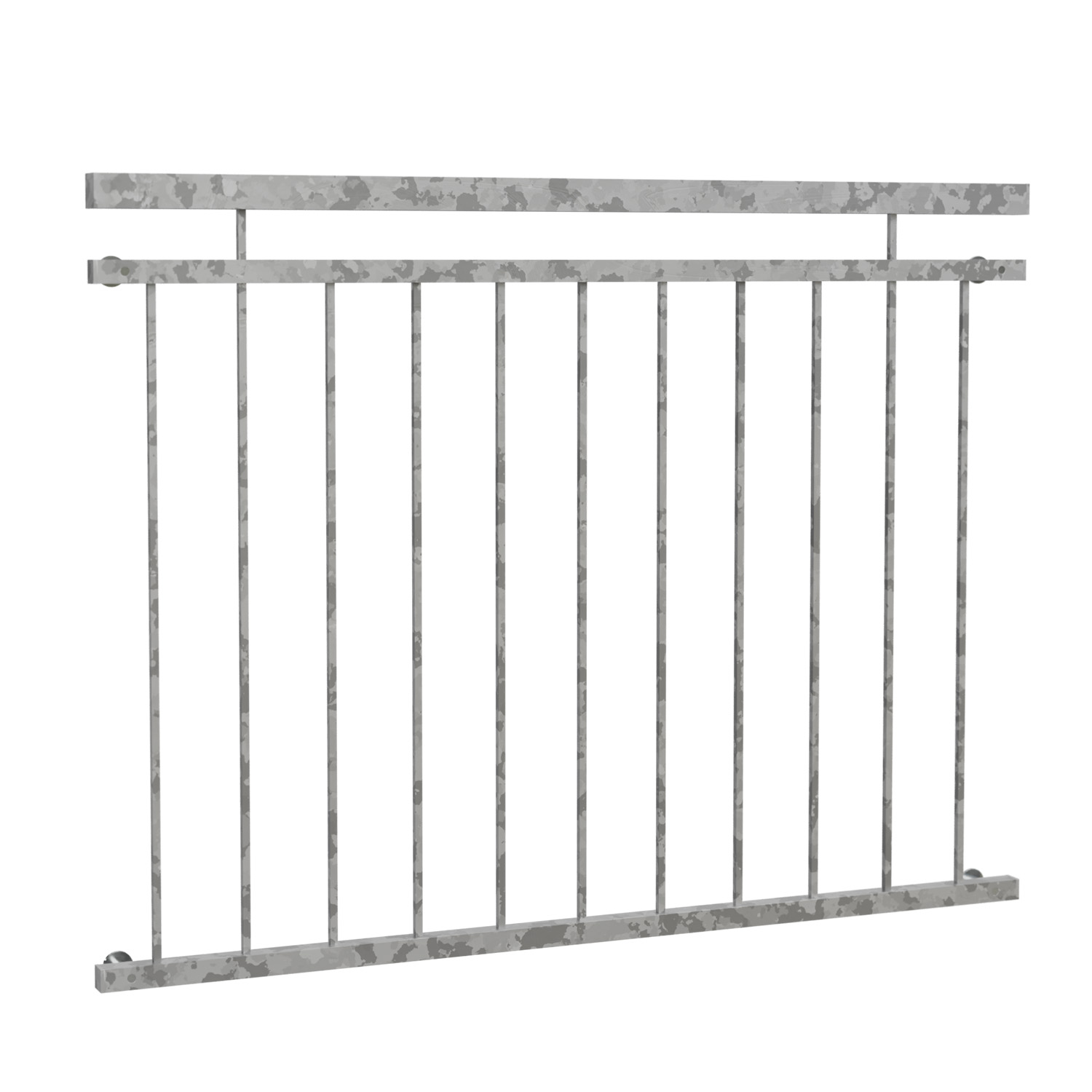 Balcon à la française en acier galvanisé carré