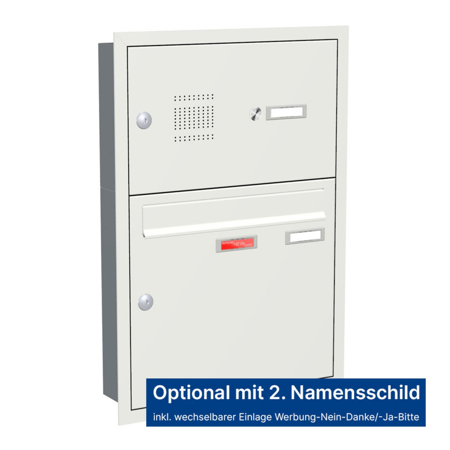 Briefkastenanlage | Unterputz | 1-fach | Senkrecht | Audio | Video | Farbe