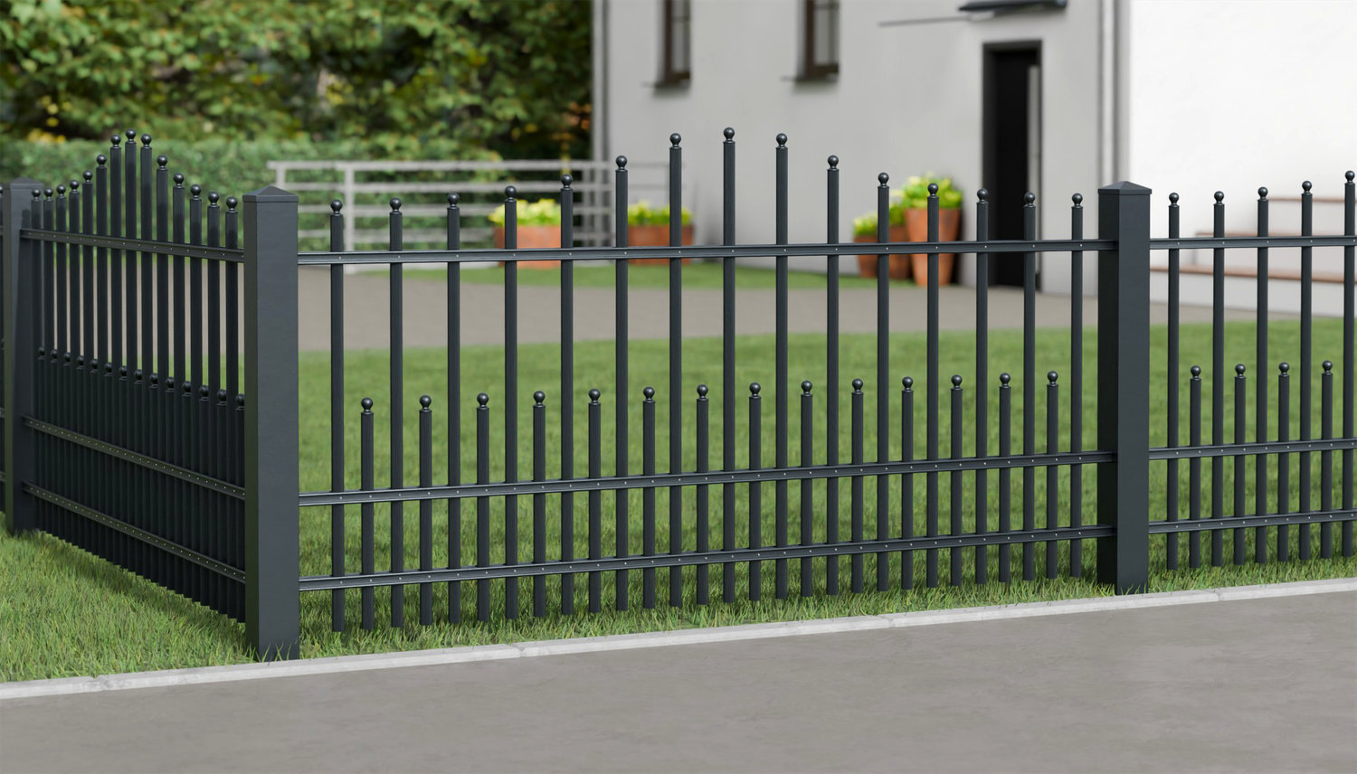 Clôture de jardin aluminium palissades DPP Classic, WE