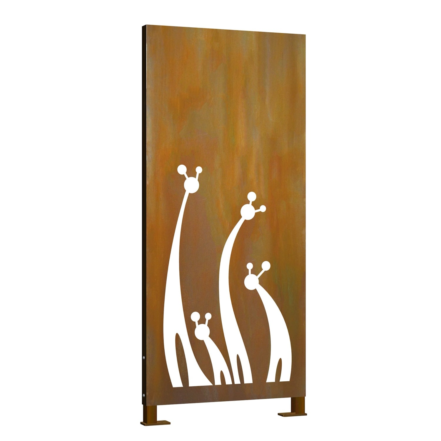 Brise-vue en acier Corten stèle Giraffe