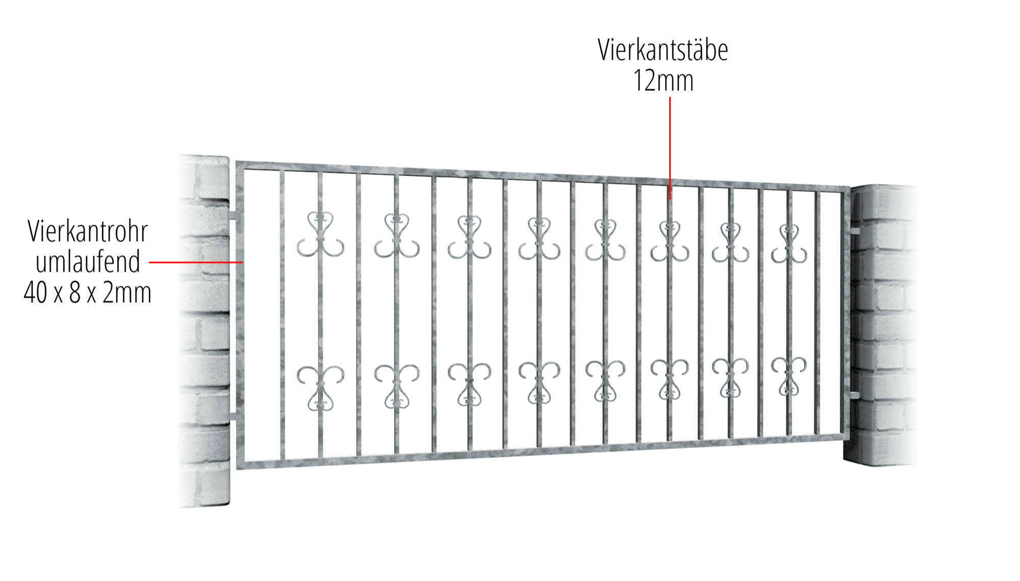 Clôture de jardin en acier galvanisé en rouleau 2, GE