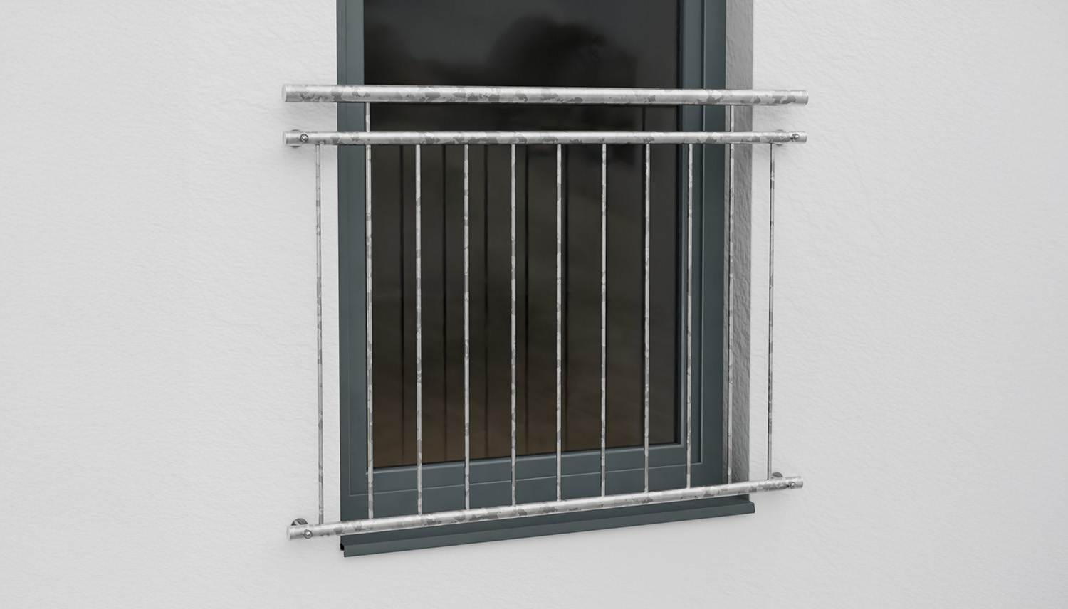 Balcon à la française en acier galvanisé standard