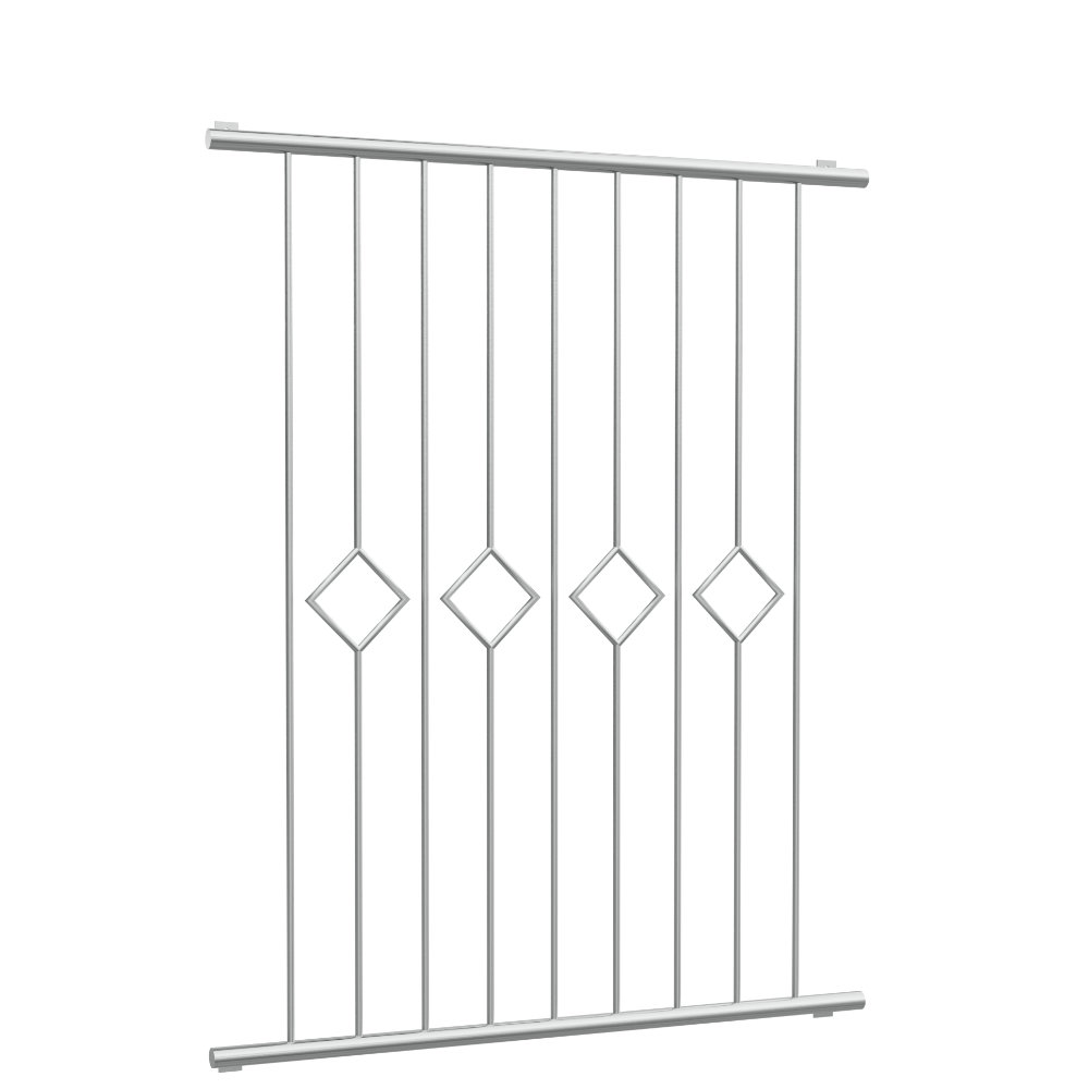 Grille de défense pour fenêtres en acier inoxydable carreau barre 2