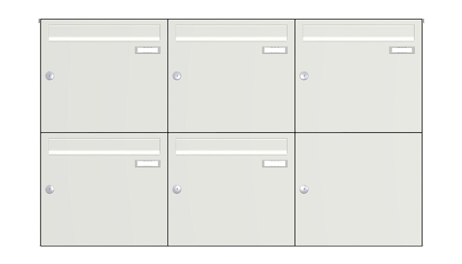 Briefkastenanlage | Aufputz | 5-fach | Senkrecht | Farbe