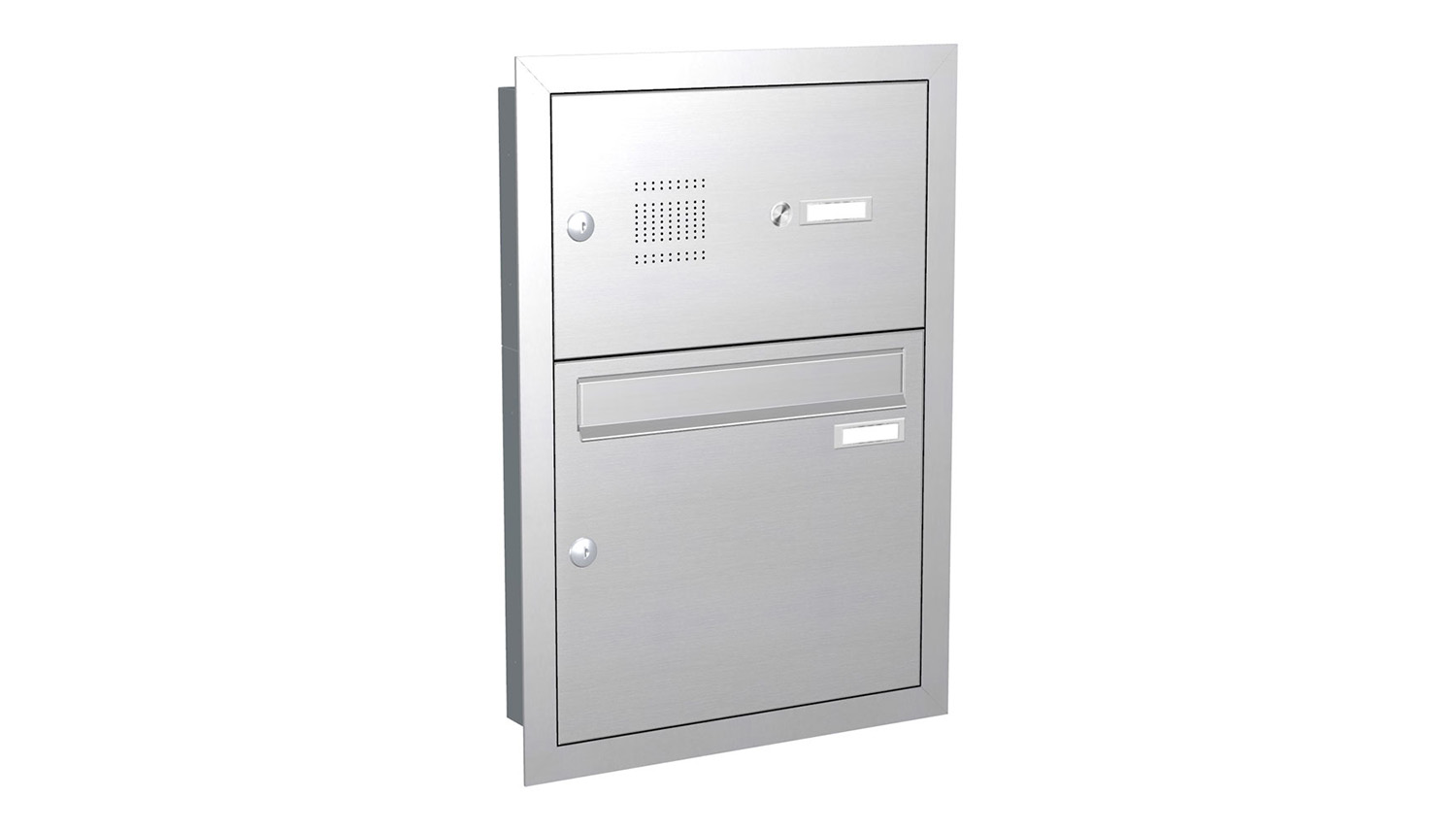 Briefkastenanlage | Unterputz | 1-fach | Senkrecht | Audio | Video | Edelstahl
