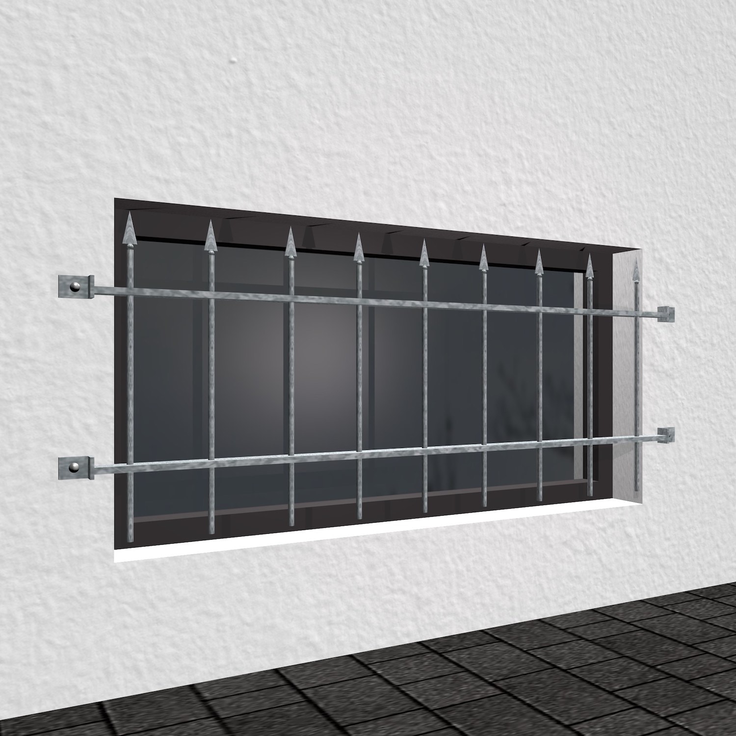 Grille de défense pour fenêtres pour la cave en acier galvanisé Manchester