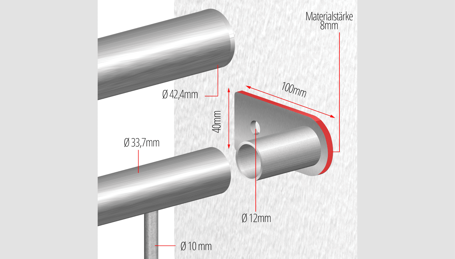 Balcon à la française Boules en V en acier inoxydable