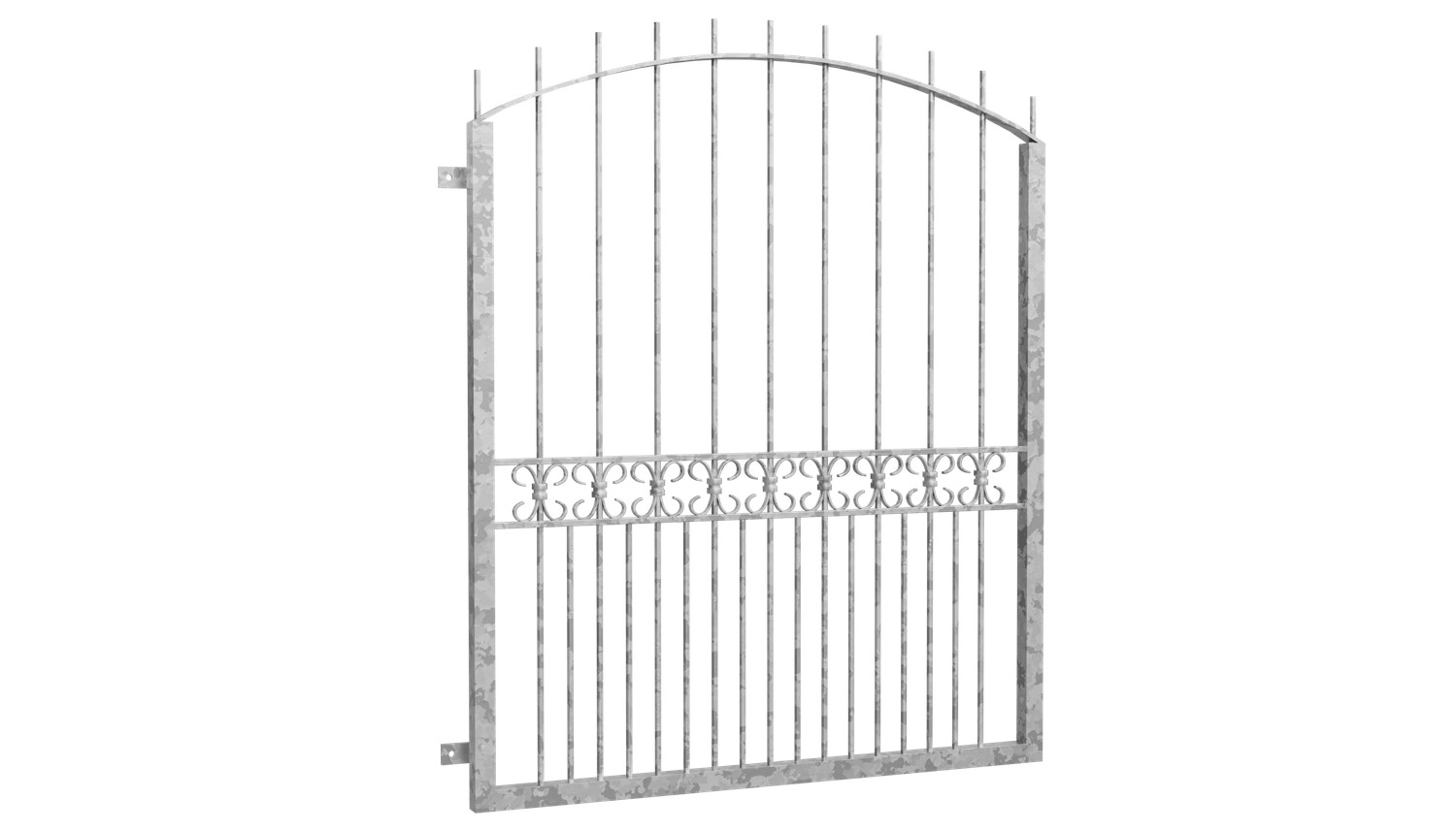 Grille de défense pour fenêtres en acier galvanisé Arc supérieur Bordeaux 