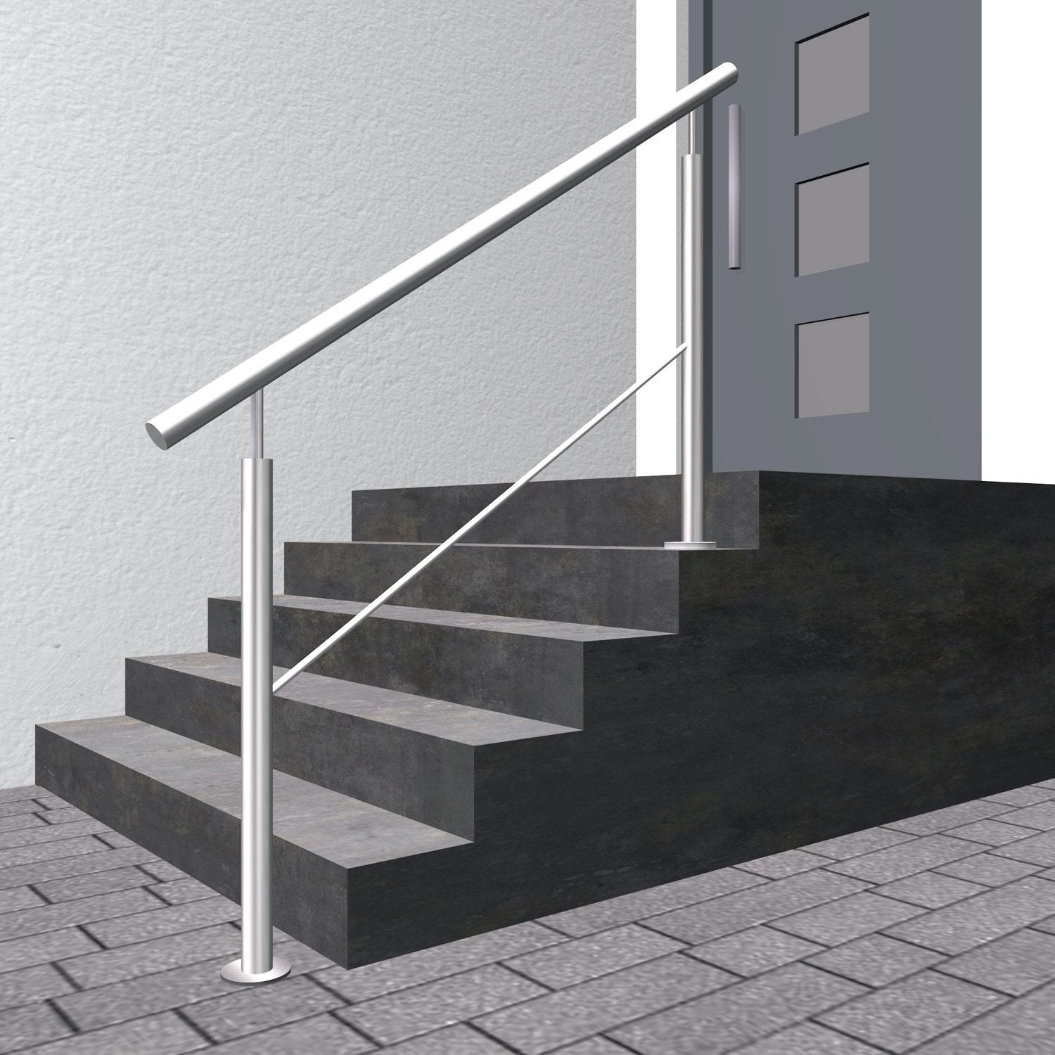 Balustrade d’escalier en acier inoxydable FSG 1-6 croisillons 