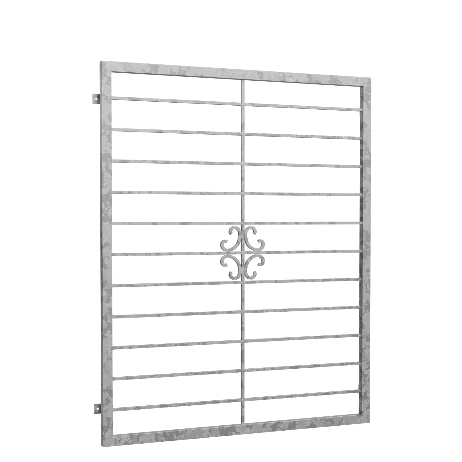 Grille de défense pour fenêtres en acier galvanisé fleur