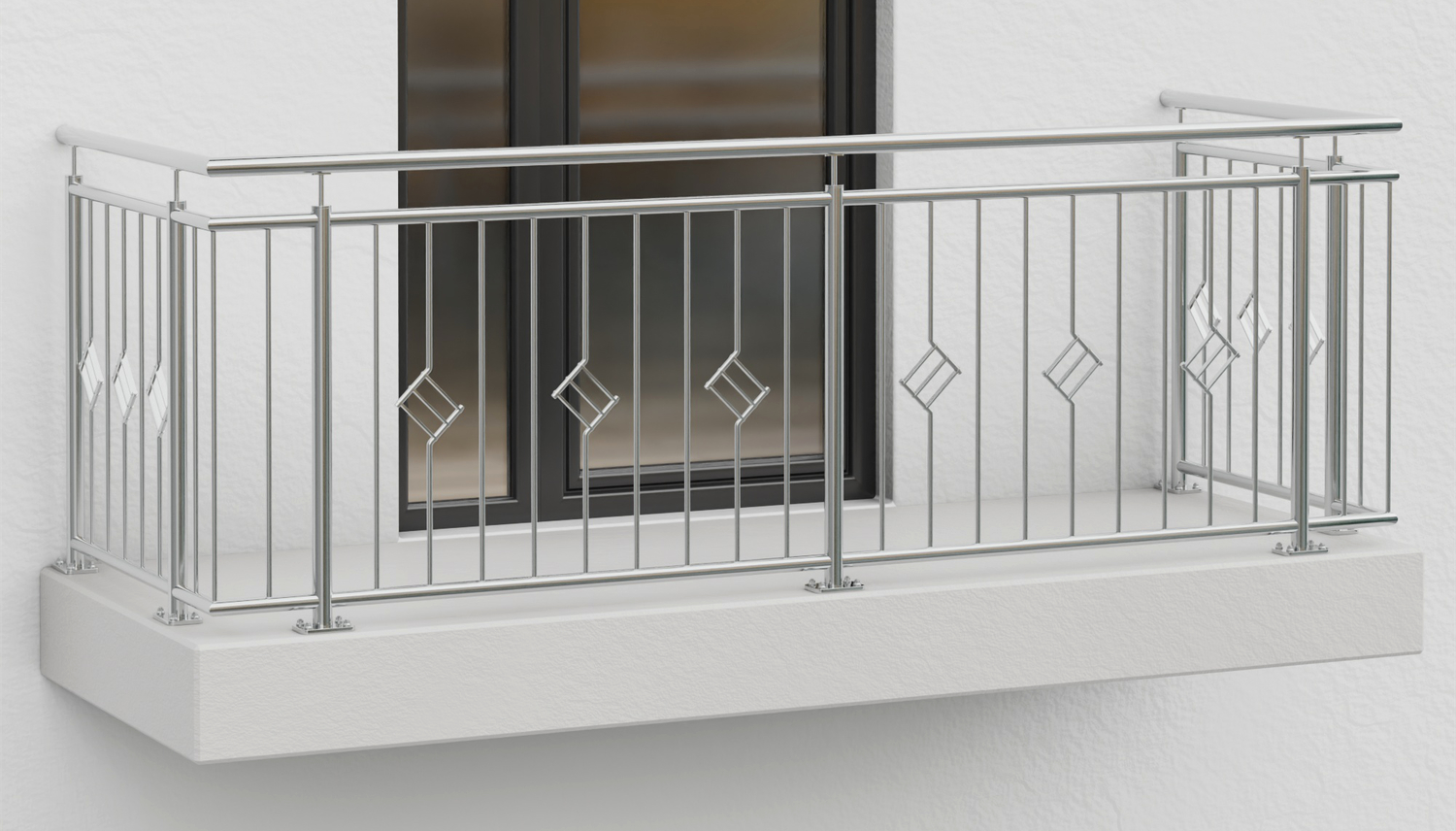 Balustrade de balcon en acier inoxydable treillis ornemental 2