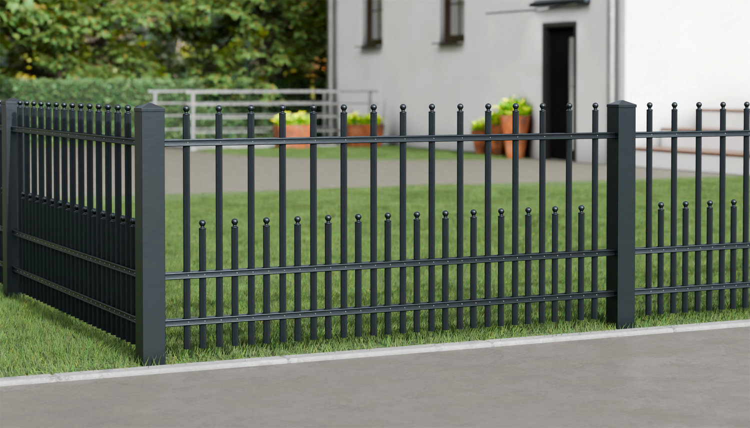 Clôture de jardin aluminium palissades DPP Classic, GE