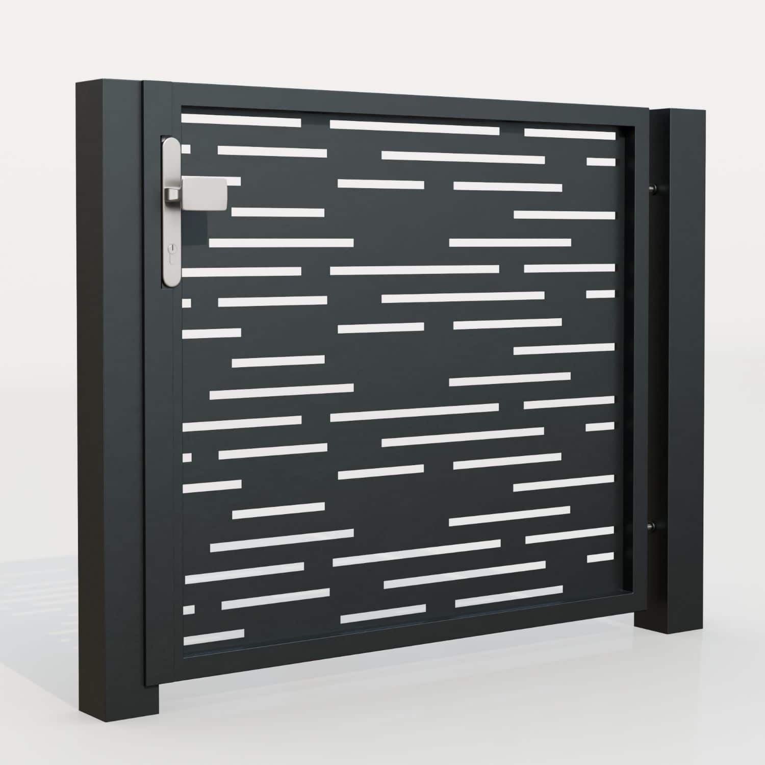 Portillon de jardin aluminium 1 battant découpe laser SF HO