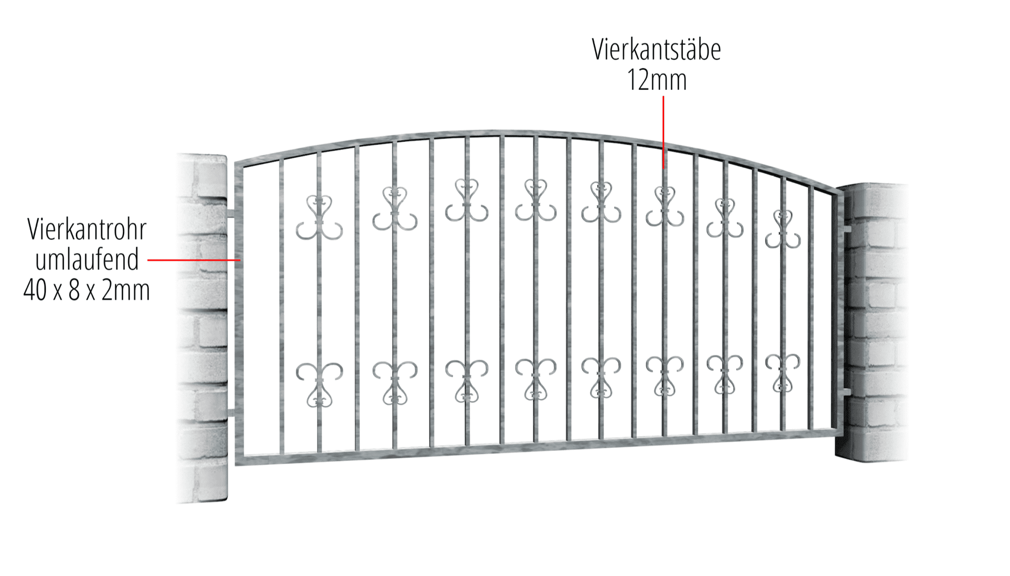 Clôture de jardin en acier galvanisé en rouleau 2, OB