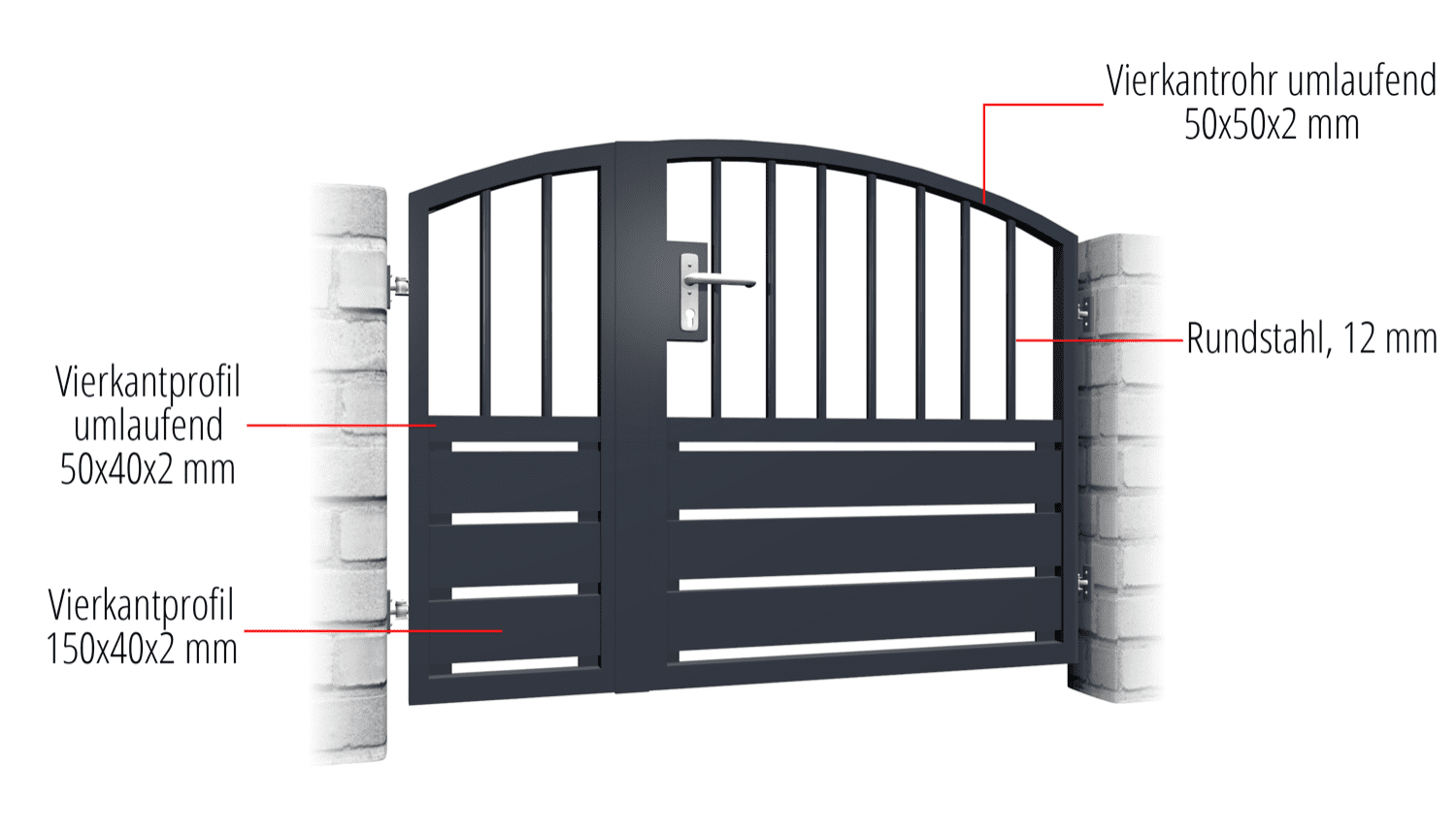 Brise-vue à 2 battants en aluminium pour portillon de jardin KSV 1, OB