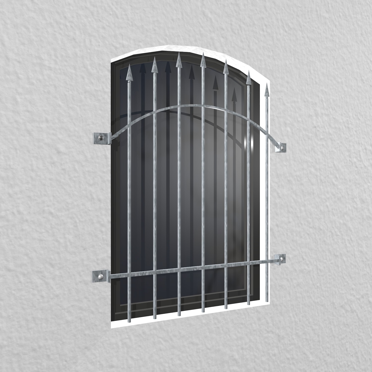 Grille de défense pour fenêtres en acier galvanisé arc supérieur Manchester 