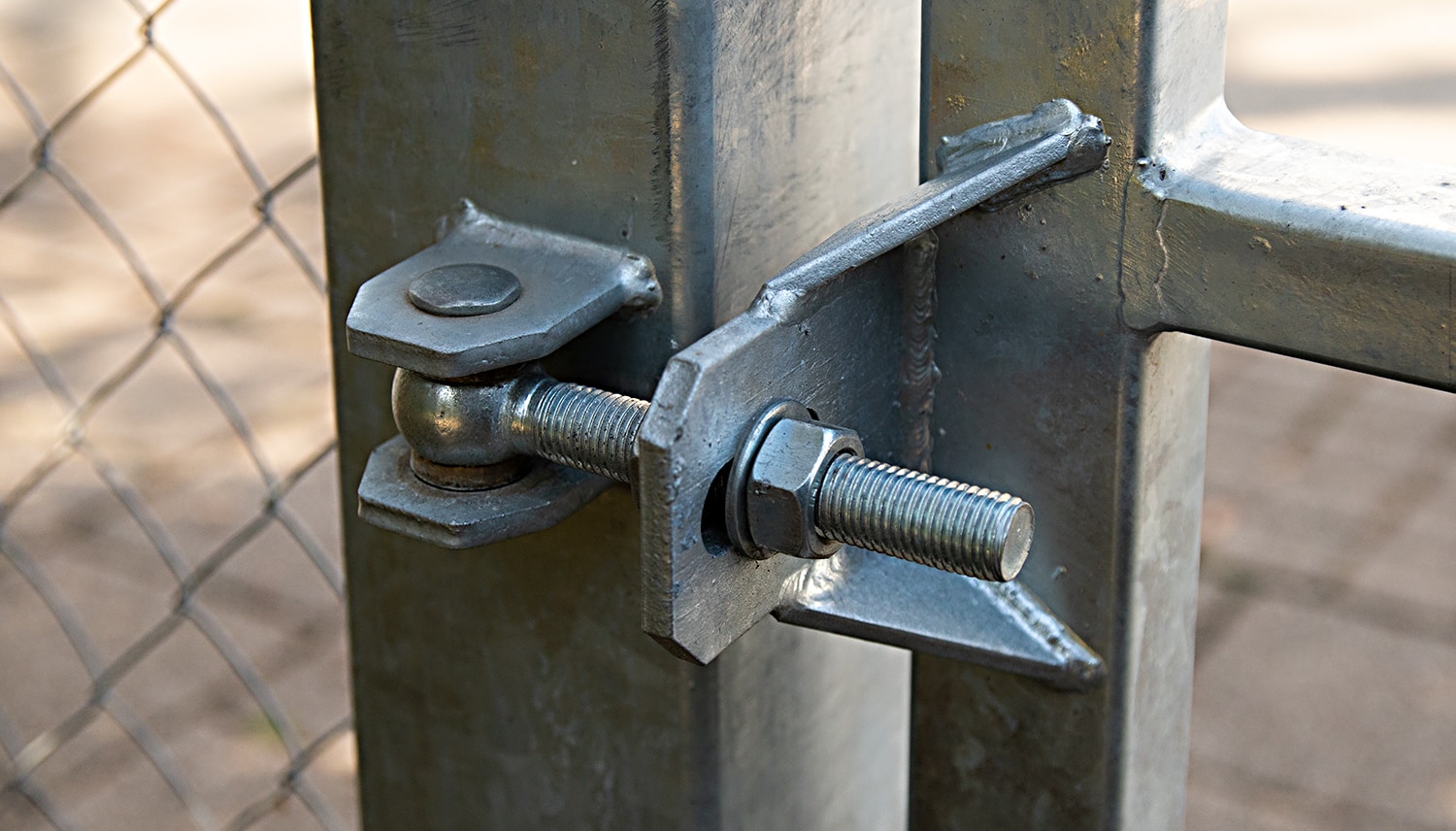 Portillon de jardin en acier galvanisé à 2 battants EF, GE