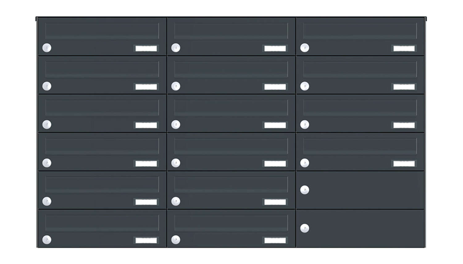 Briefkastenanlage | Aufputz | 16-fach | Waagerecht | Farbe