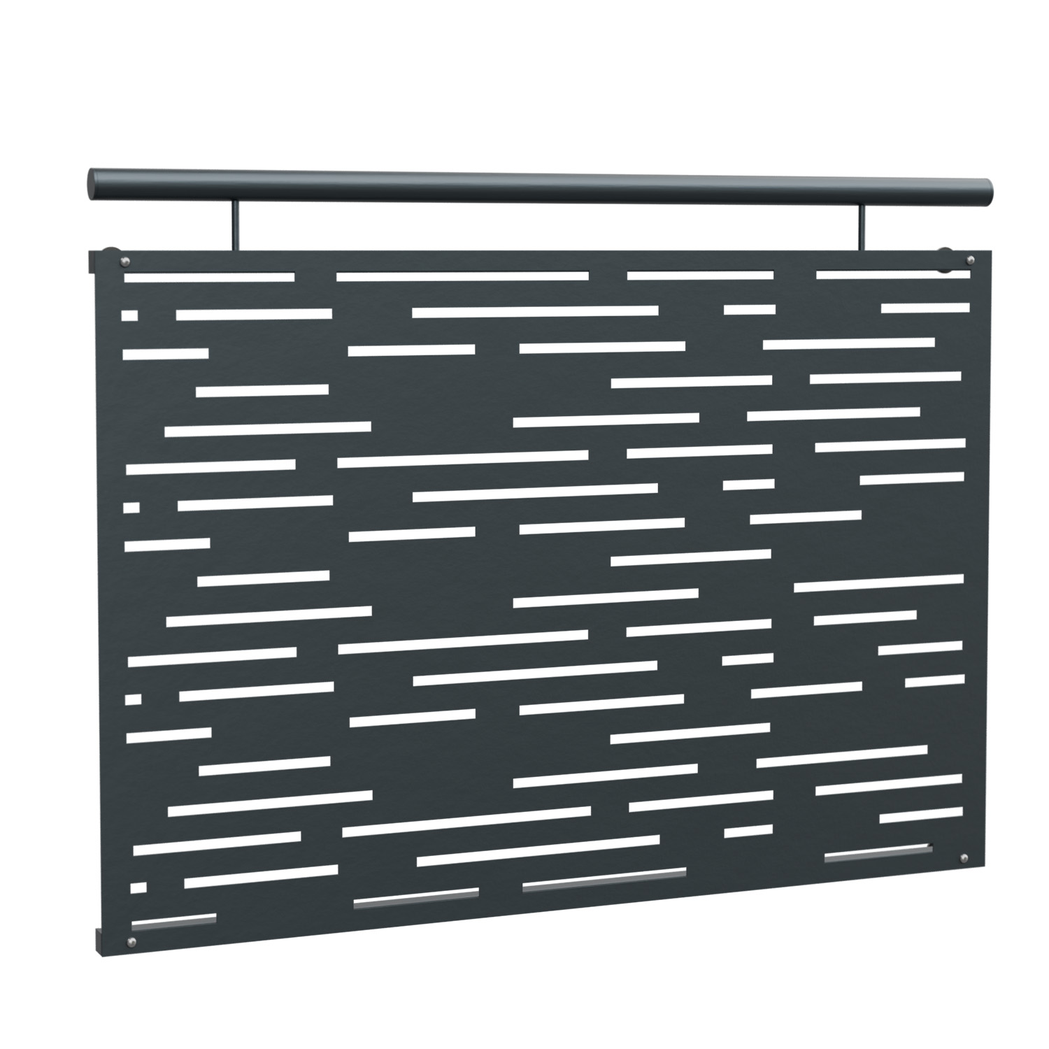 Balcon à la française en acier galvanisé plaque design bandes horizontales