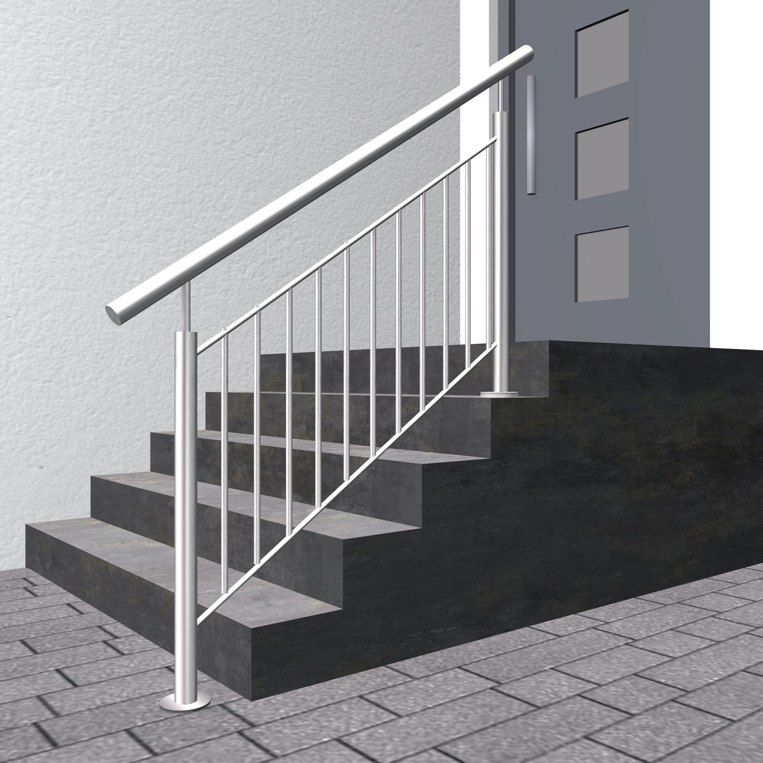 Balustrade d’escalier en acier inoxydable FSG remplissage de barres 