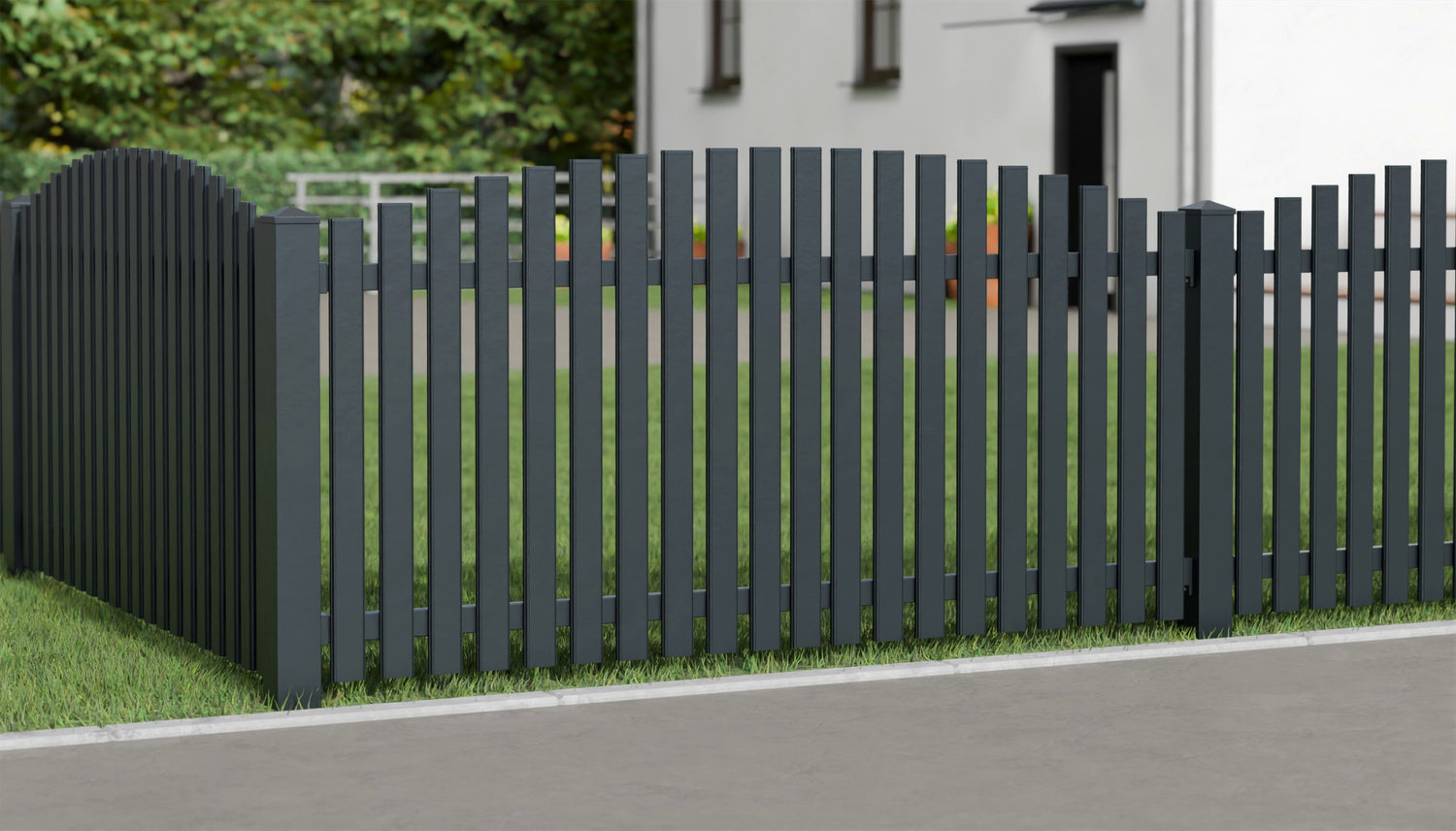 Barrière de jardin en aluminium moderne, OB