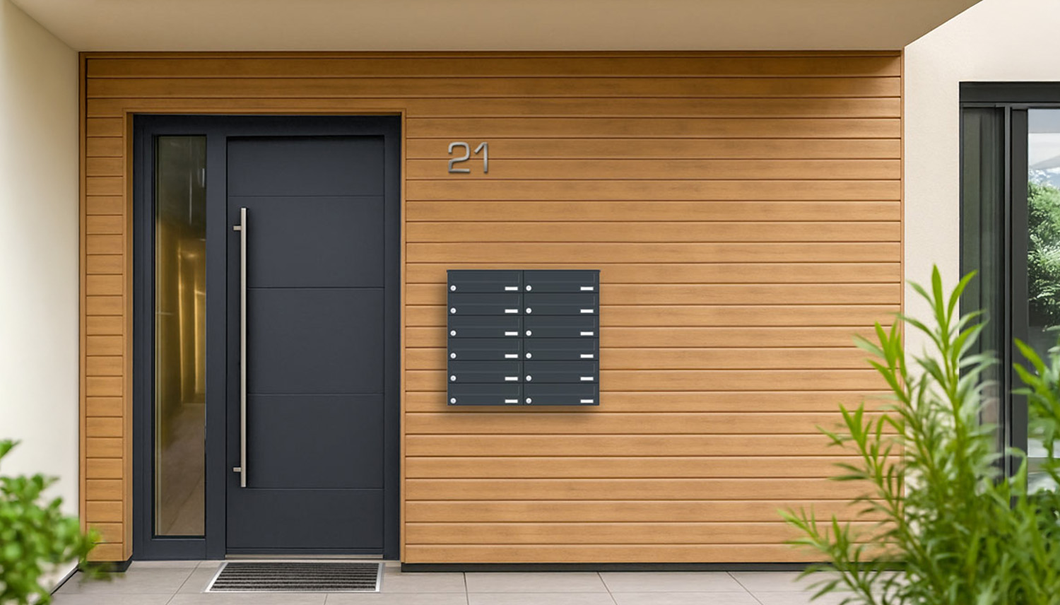 Briefkastenanlage | Aufputz | 12-fach | Waagerecht | Farbe