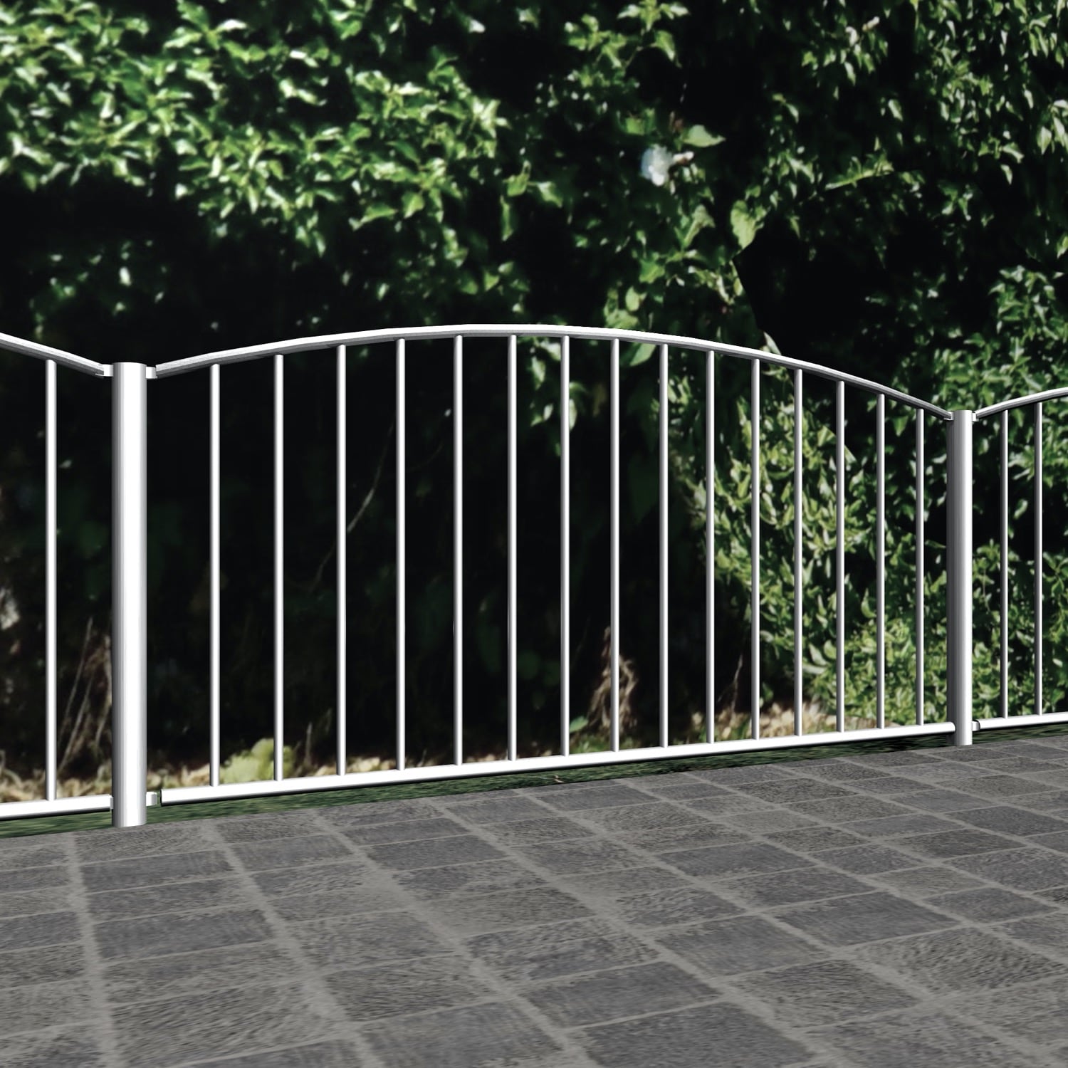 Barrière de jardin en acier inoxydable barre verticale 2, OB