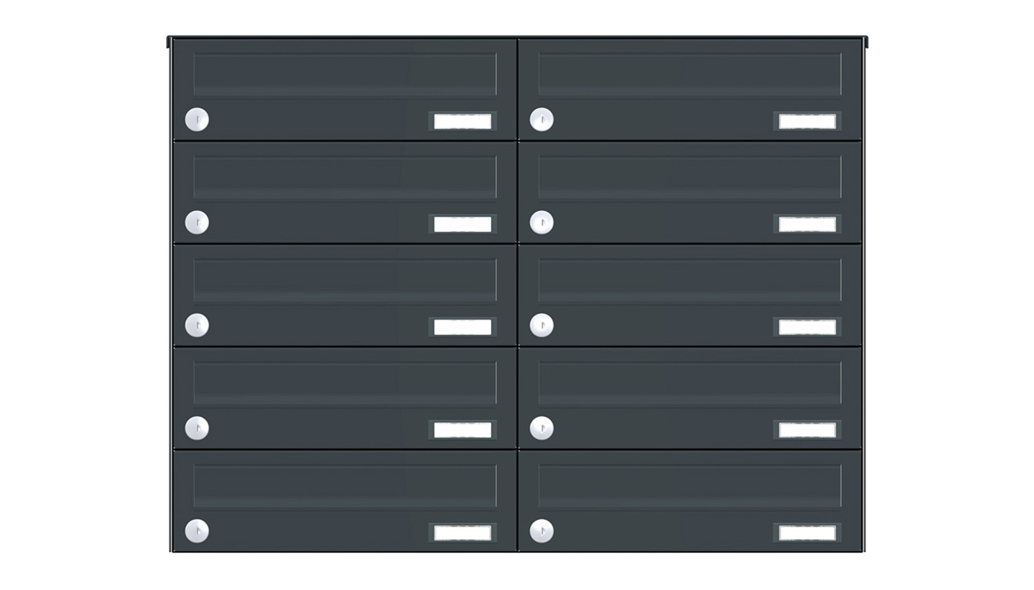 Briefkastenanlage | Aufputz | 10-fach | Waagerecht | Farbe