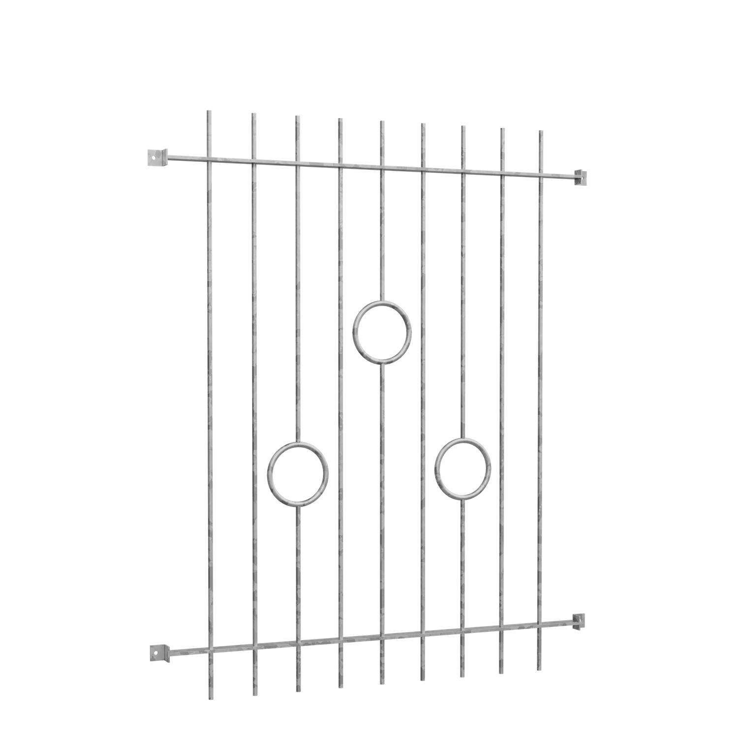 Grille de défense pour fenêtres en acier galvanisé cercle barre