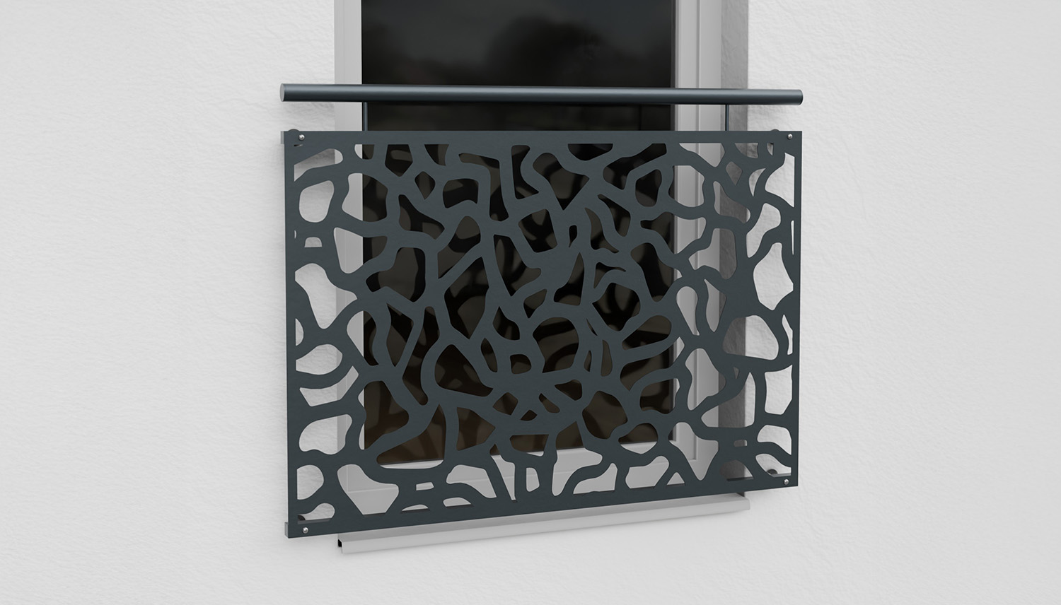 Balcon à la française en acier galvanisé plaque design Abstract 2