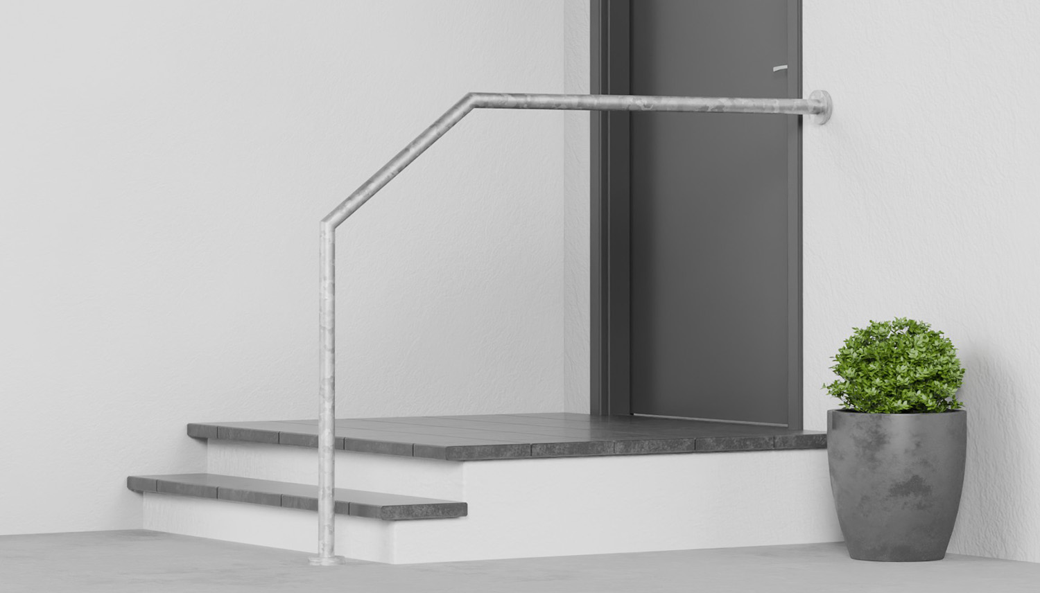 Main courante d'escalier en acier galvanisé AWT-CL