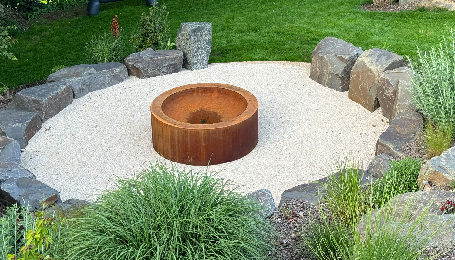 Brasero en acier Corten rond