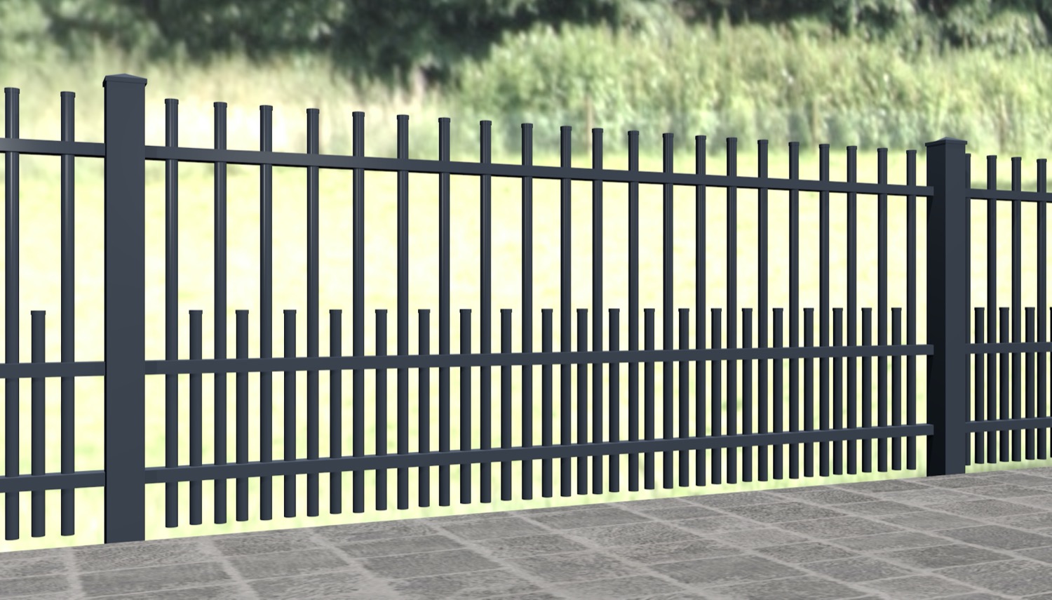 Clôture de jardin aluminium palissades DPP Classic, GE