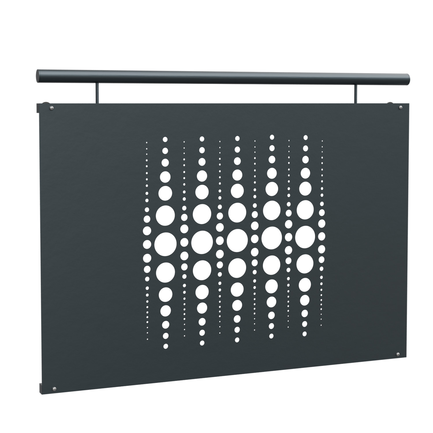 Balcon à la française en acier galvanisé plaque design perles