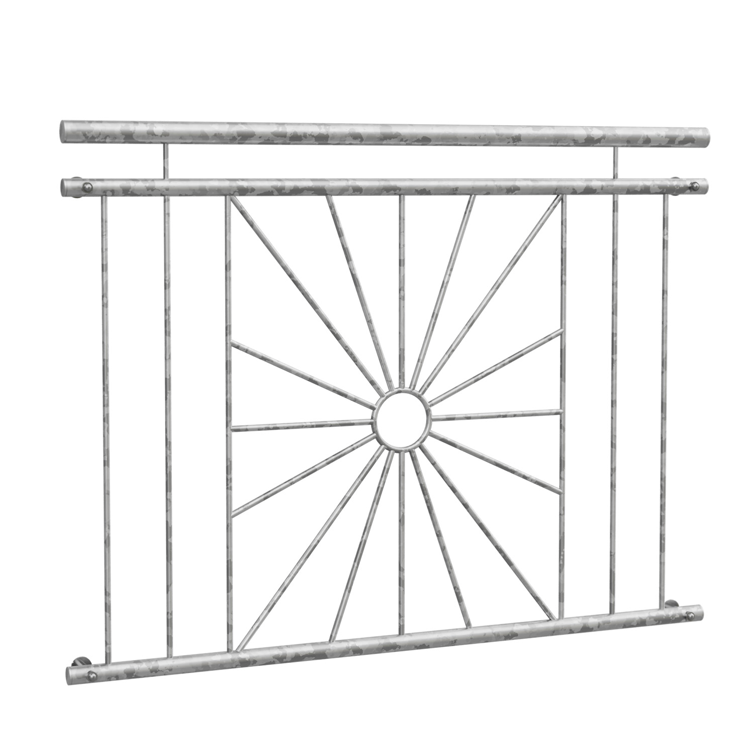 Balcon à la française en acier galvanisé soleil cercle 