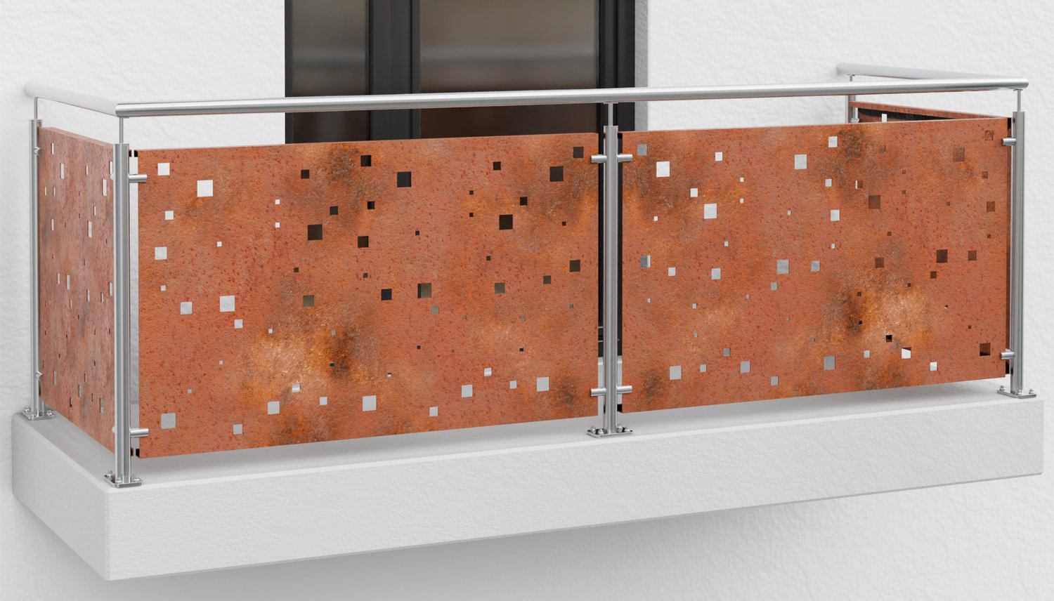 Revêtement de balcon en acier Corten QE