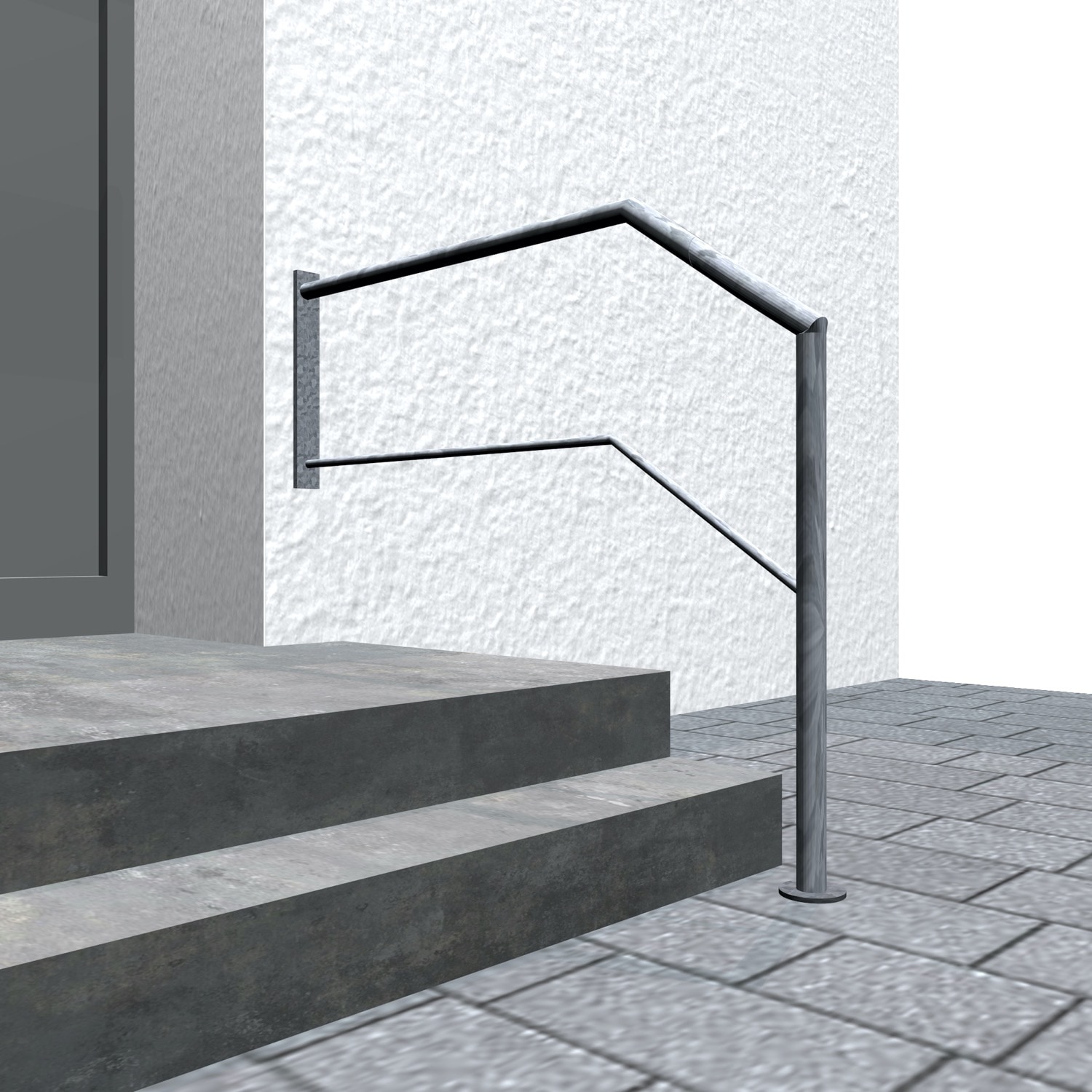 Balustrade d’escalier en acier galvanisé WT-CL 1-3 entretoises transversales 