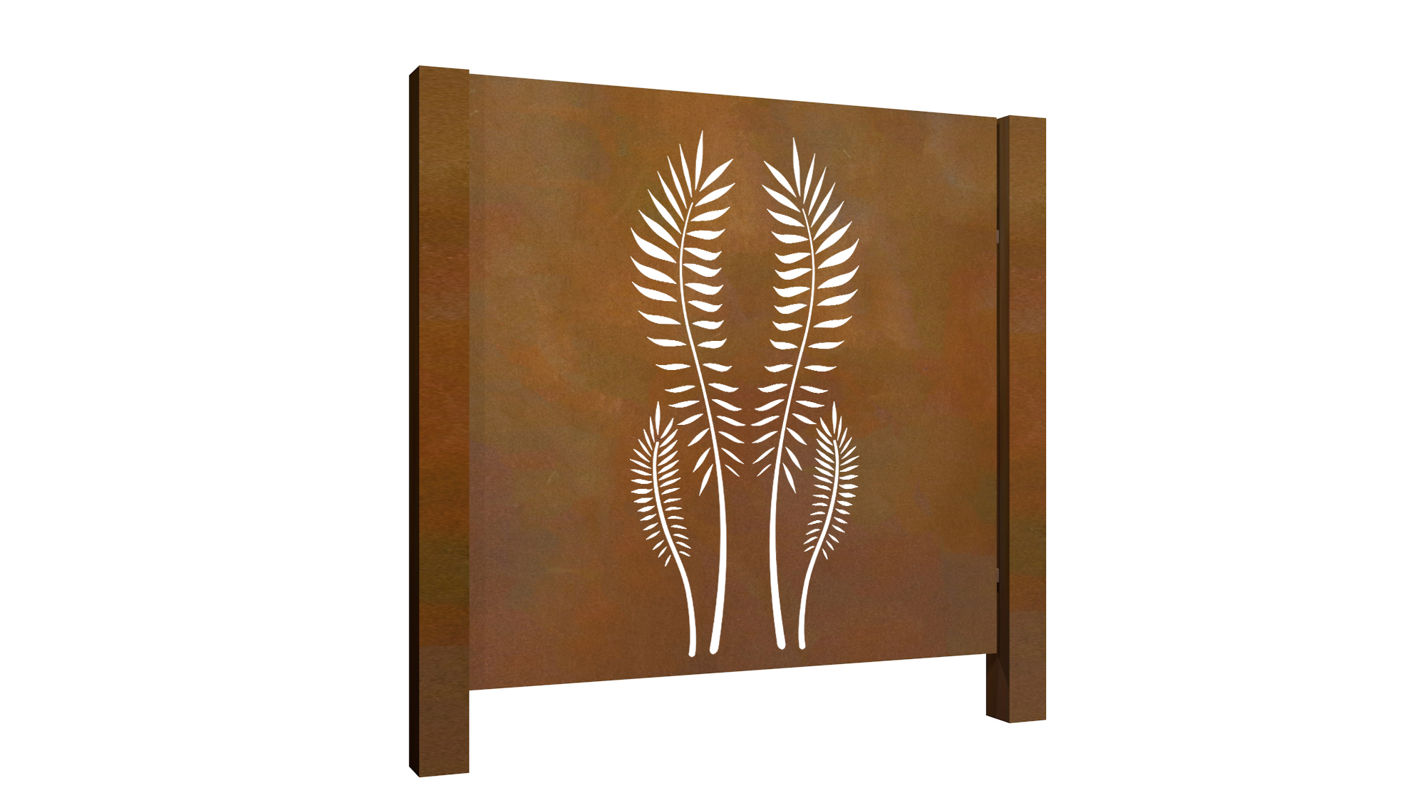 Clôture de jardin en acier Corten Palm, GE