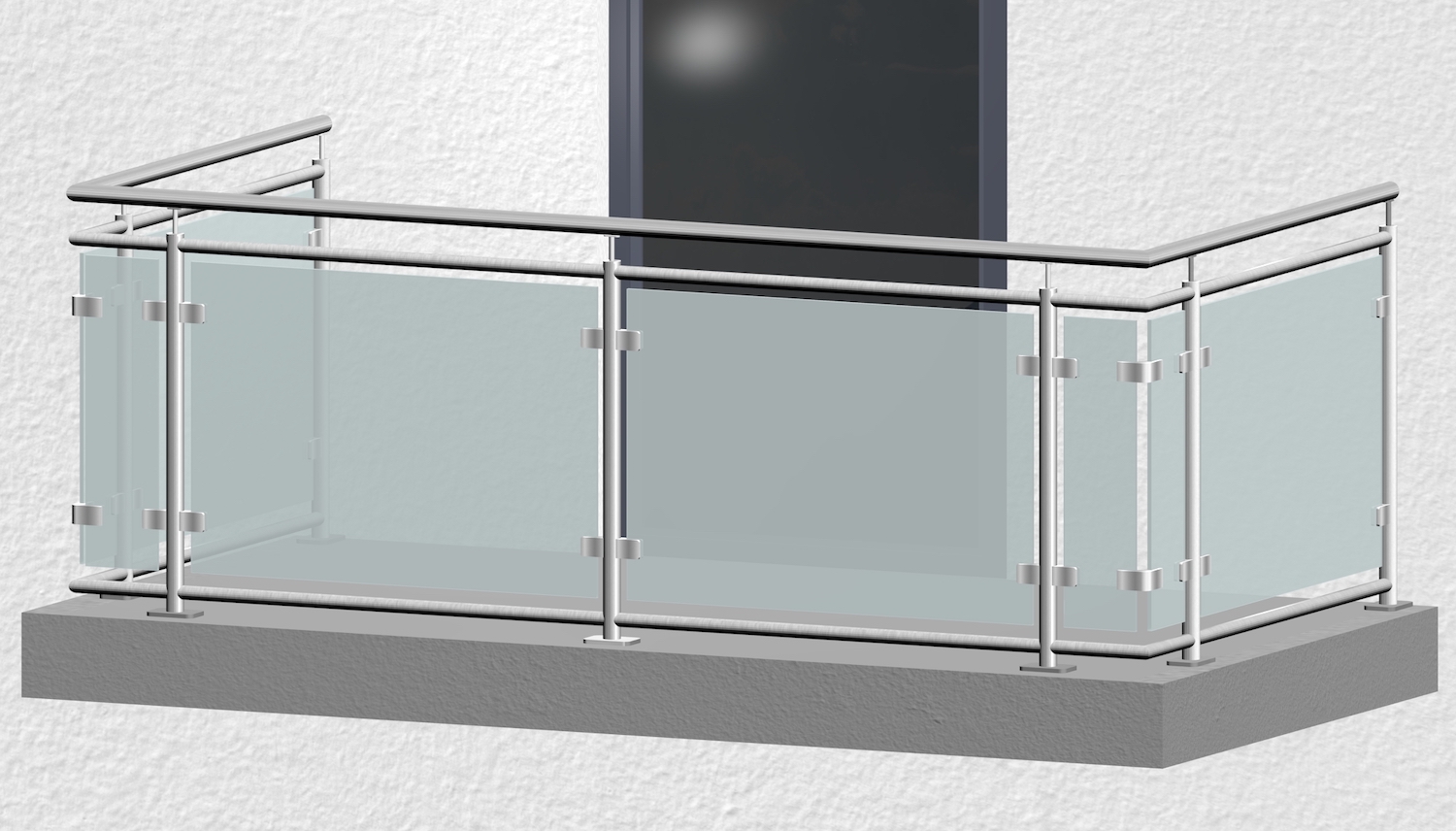 Balustrade de balcon en acier inoxydable MG