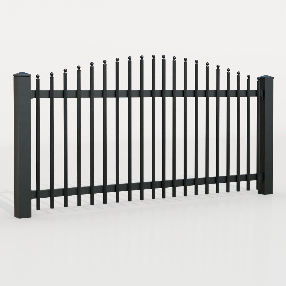 Clôture de jardin aluminium palissades élégantes, OB