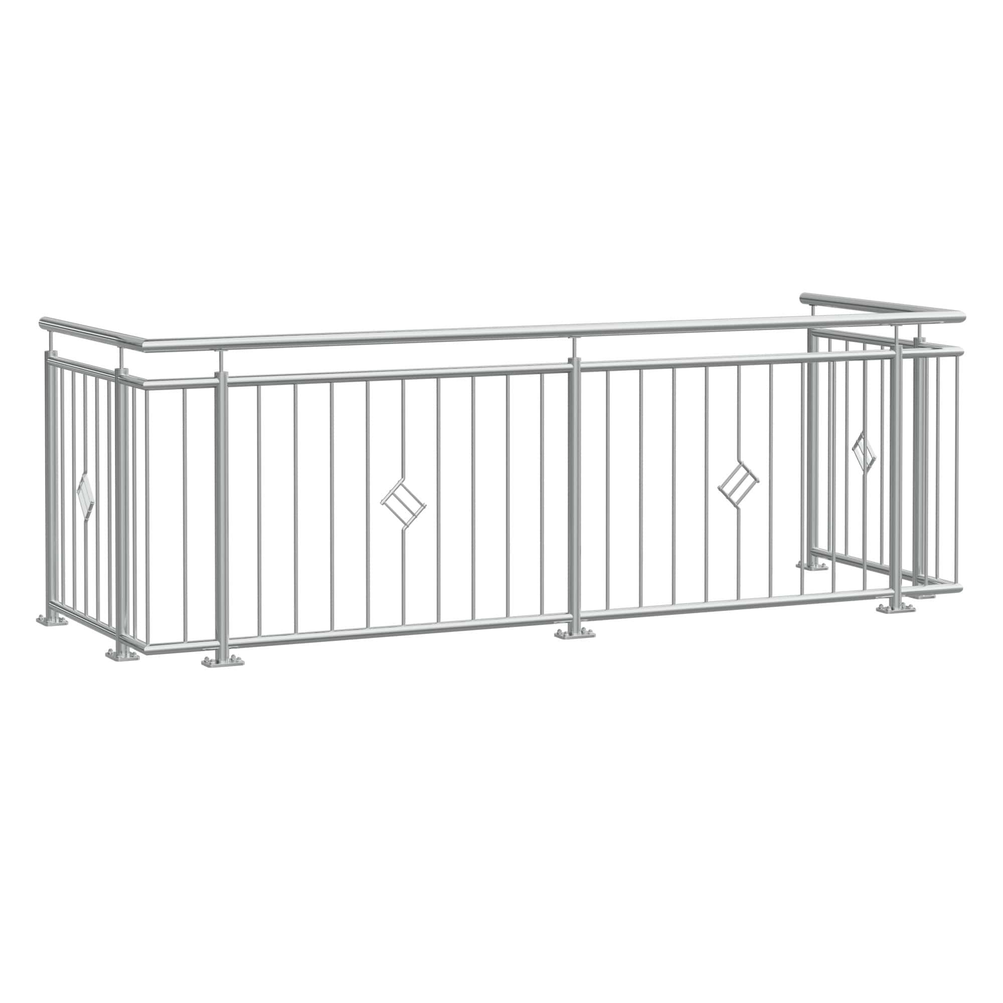 Balustrade de balcon en acier inoxydable treillis ornemental 1