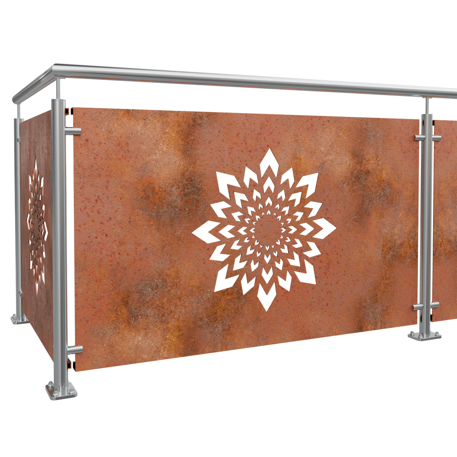 Revêtement de balcon en acier Corten KL 