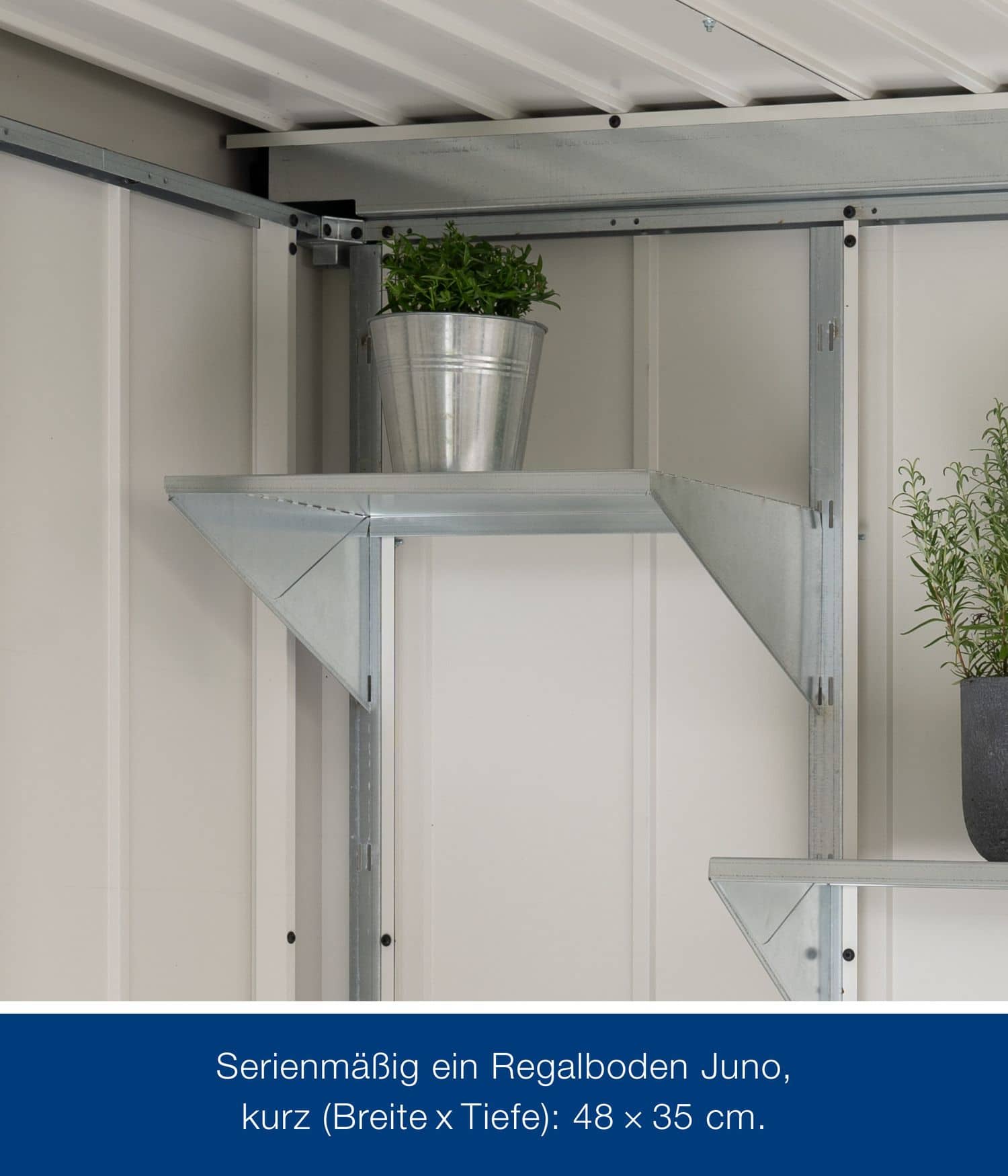 Gerätehaus Hörmann Juno Design mit Satteldach 1-flügelig