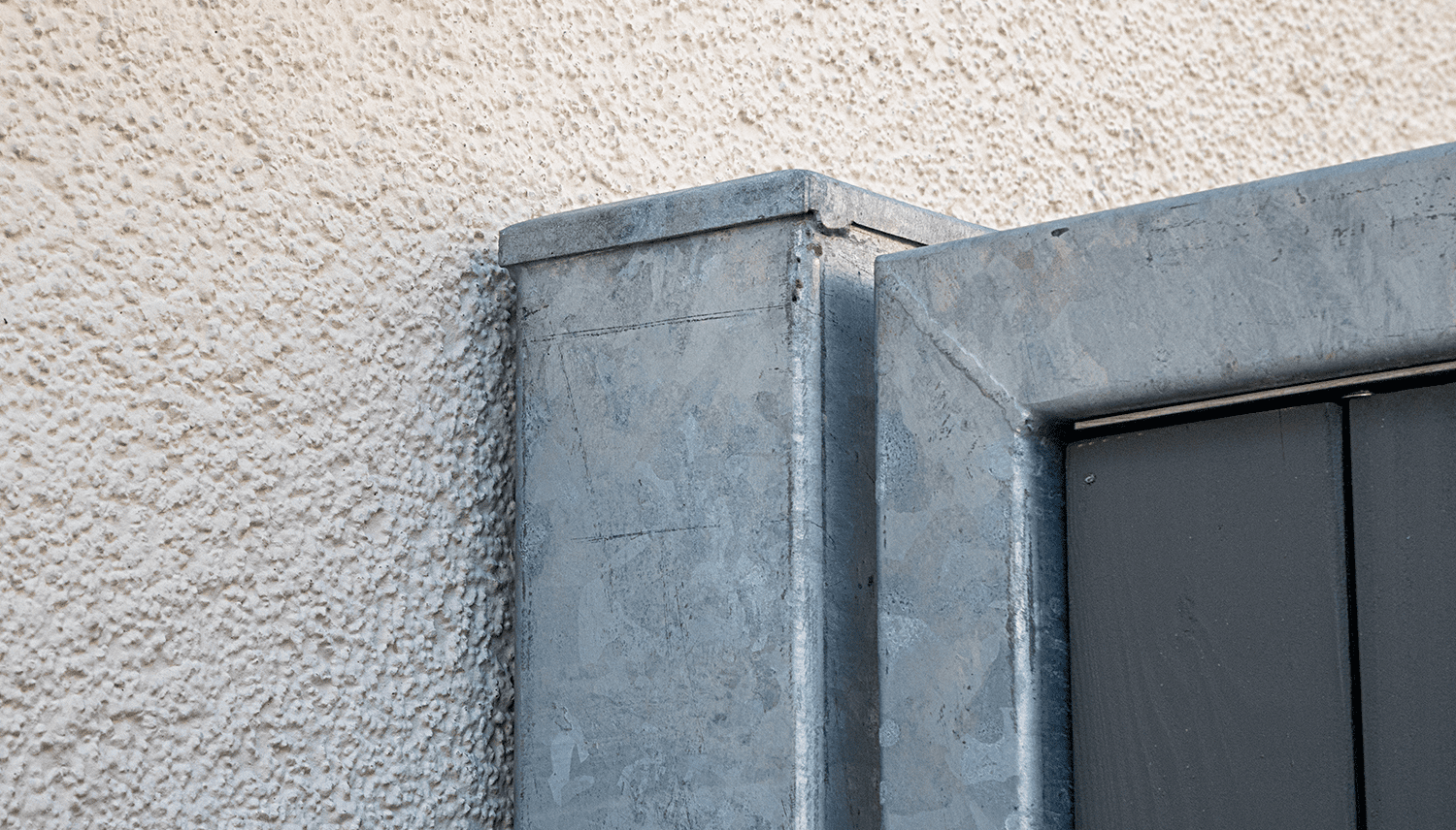 Portillon de jardin en acier galvanisé à 2 battants EF, UB