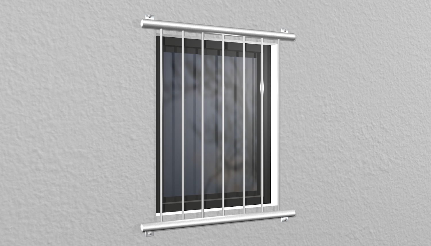 Grille de défense pour fenêtres en acier inoxydable à barre verticale 2