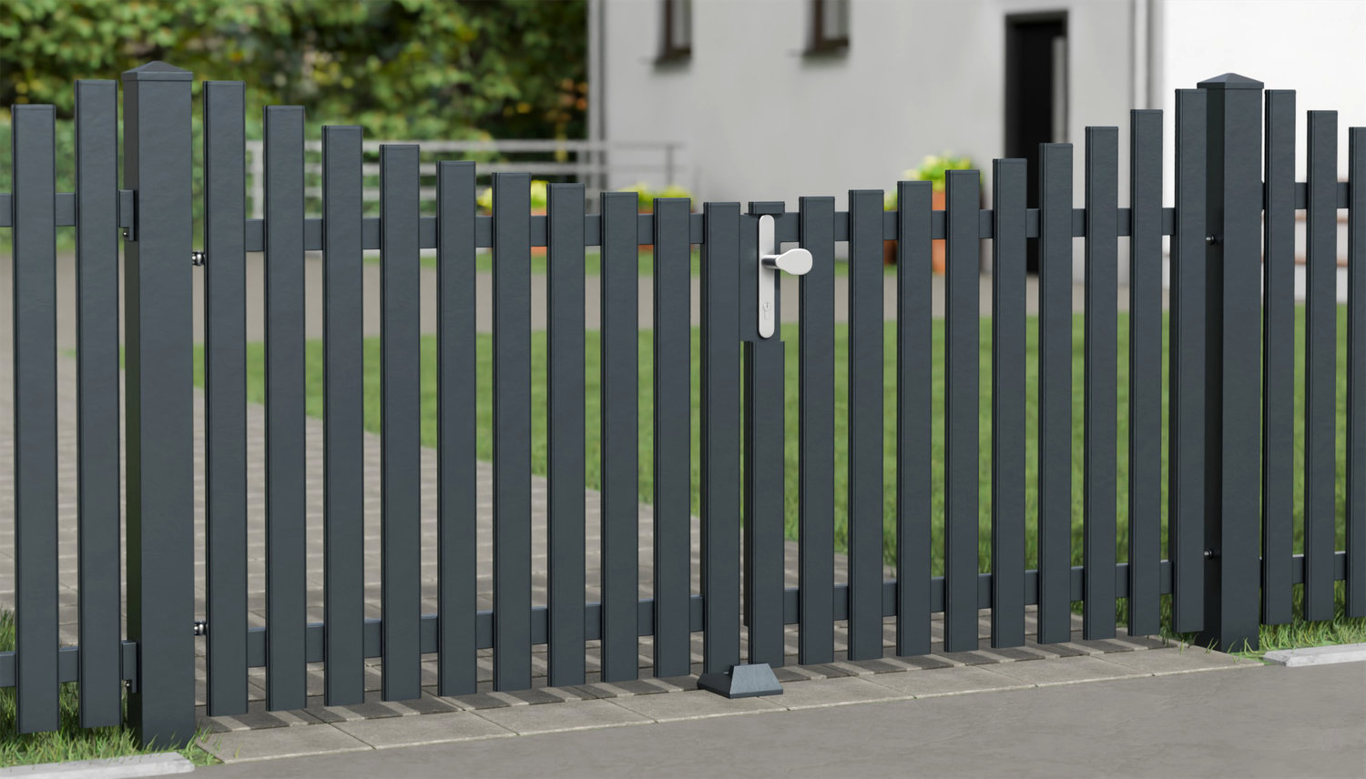 Portail de jardin en aluminium à 2 battants Modern, UB