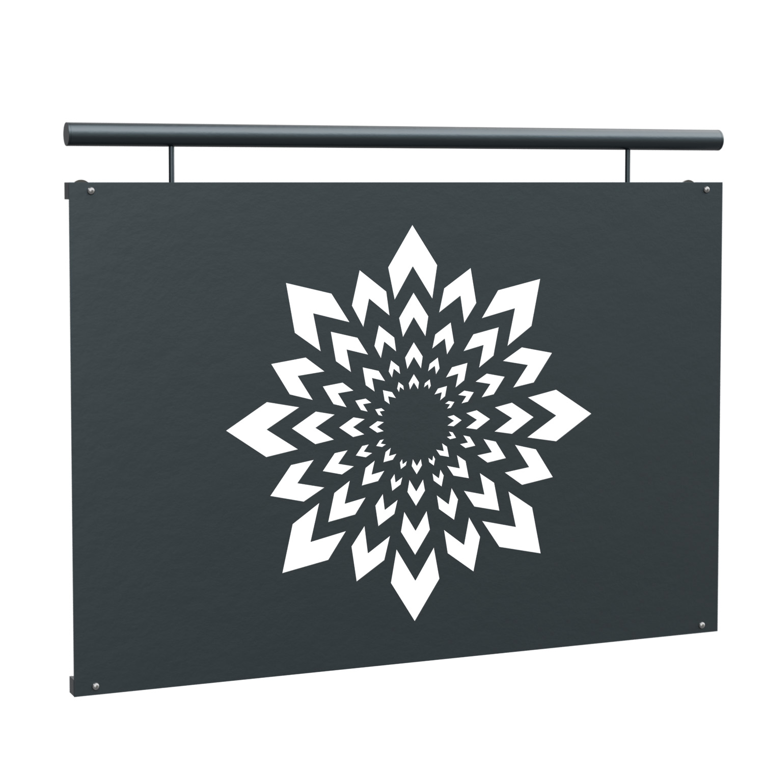 Balcon à la française en acier galvanisé plaque design Cristal